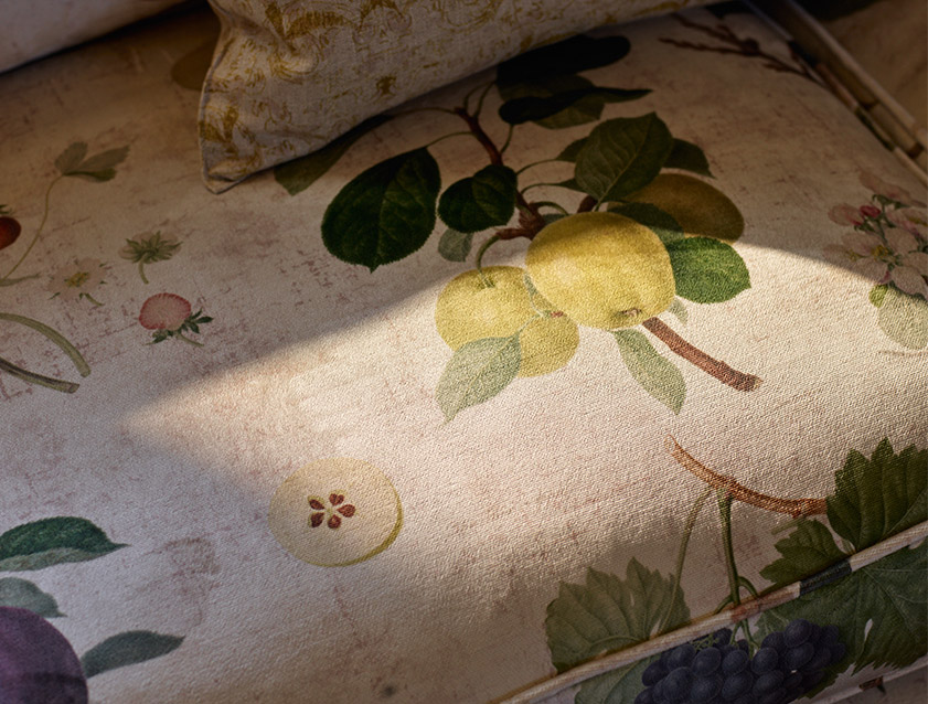 RHS Collection on Velvet William Hooker Fabric Detail